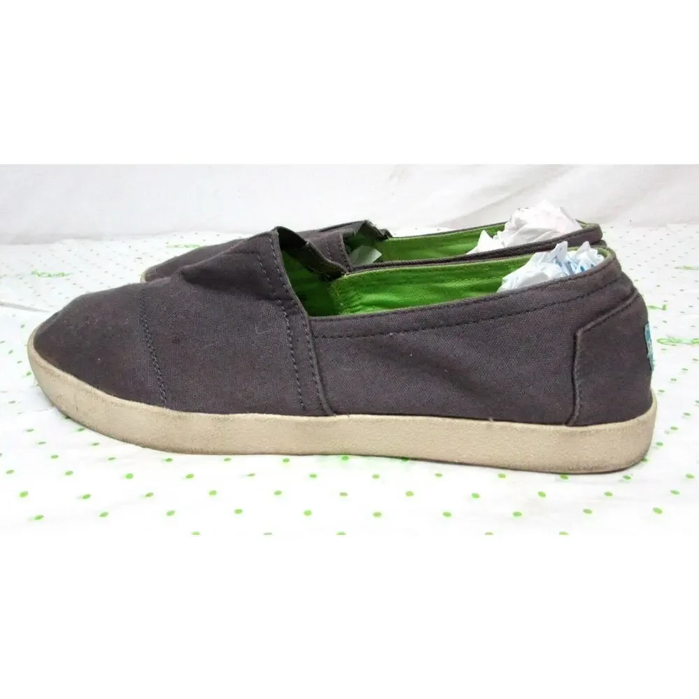 Tom's men's size 13 gray grey loafers sneakers comfort shoes
